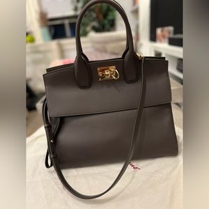 Salvatore Ferragamo Studio Bag Leather Satchel